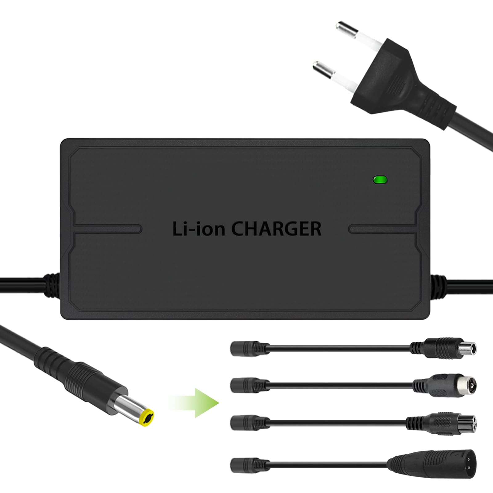 Qintrumiot 54.6V 3A Charger for E-Bike e Scooter Charger 13S 48V Lithium Charger Battery Hoverboard Charging Cable E Scooter Charging Cable