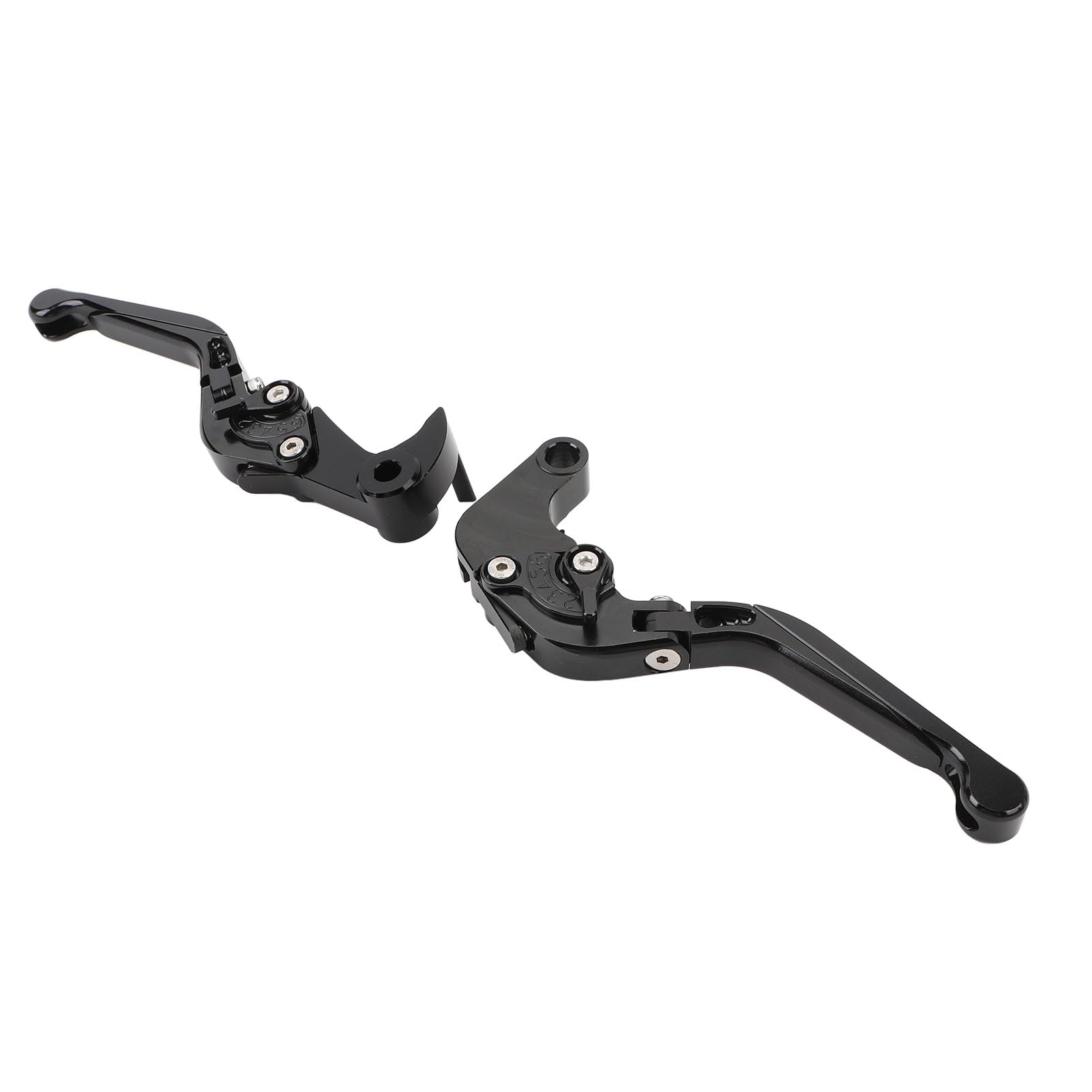 EMUKOEP Leva Frizione in Lega di Alluminio CNC Resistente Alla Corrosione per YZF-R6, Maniglia Freno Pieghevole Regolabile, 1 Paio (Nero)