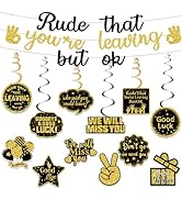 Rude That You Are Leaving But Ok Decorations 9Pcs Farewell Party Decorations Black Gold Rude That You're Leaving But... Going Away Party Decorations