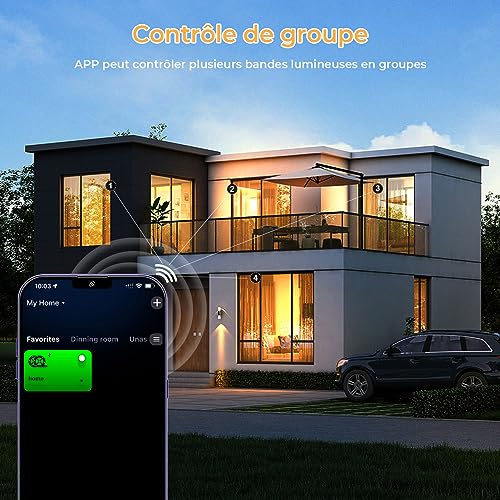 INDARUN Striscia LED COB 5 m 784 led RGBW(RVB +