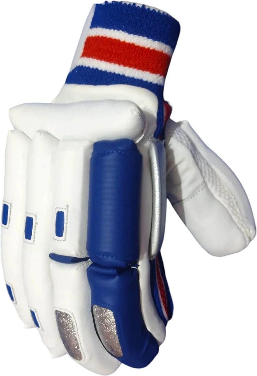 Player Edition Cricket Gloves | Batting Gloves for Mens (Blue-White, Left)-image-34