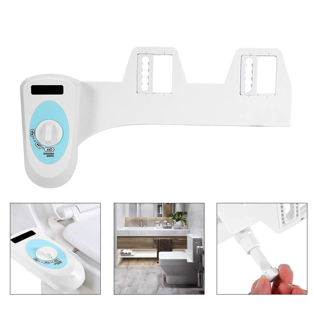 Bidet WC-Aufsatz mit Dusch-WC Funktion, Nichtelektrisch, Mechanisch, Selbstreinigende Düse, Frischwasserspray, zur Intimpflege