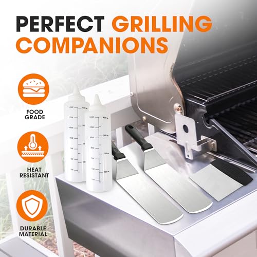 Set de 5 espátulas para parrilla de acero inoxidable miniatura 2