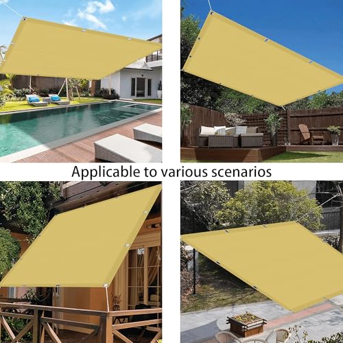 Toile d'ombrage respirante 1 x 6.5 m protection UV maximale jardin jaune sable