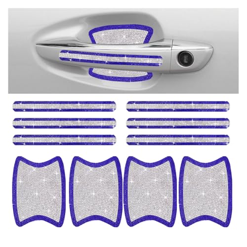 JOYCOURT 10PCS Bling Car Door Handle Anti-Scratch Sticker White | Universal Car Door Handle Cup Protective Cover Adhesive Door Bowl Sticker Shiny Rhinestone Auto Decor Accessories for Women product thumbnail 14