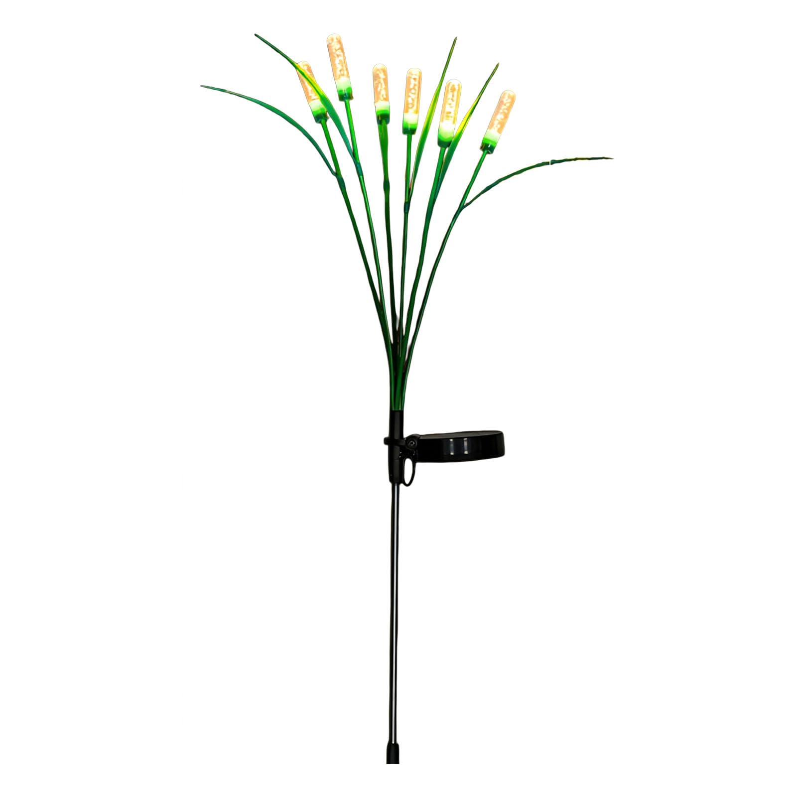 Kaeltsyn LED Cattail Light Swing Sun Powered Yard Stake Light Ornament for Yard Patio Pathway Outdoor Decoration Tender Backyard Lights