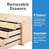 Falling In Art 4 Drawer Artist Supply Storage Box, Wooden