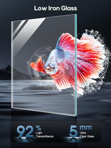 Pondon 5 Gallon Fish Tank, Low Iron Glass Aquarium Starter Kits With Temperature Digital Display thumb #4