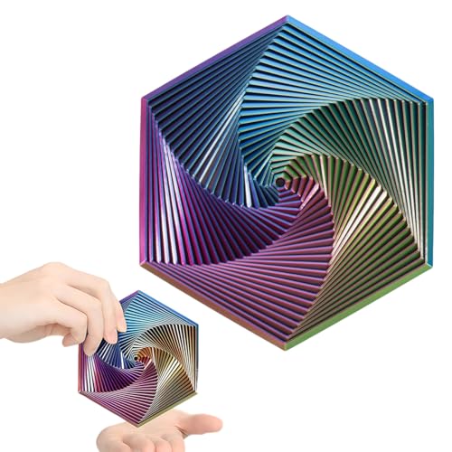 JRYXDS 1 Pcs Fractal Fidget Hexagon, Impression 3D Hexagon Fidget Toy, Fidget Cubes Jouets Sensoriels Pour Adultes, Cube Sensory Fidget Toy, Outil De...