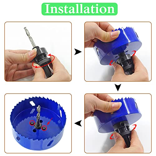 Image of 4-3 /8 Inch Hole Saw with Arbor, 1.2 Inch Cutting Depth