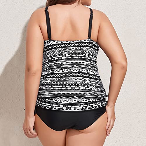 Maillot de bain tankini ventre plat avec short couvrant et coloré
