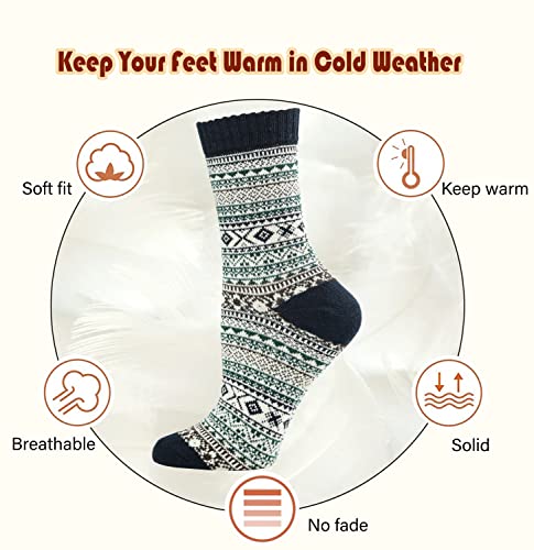 Image of Womens Wool Knit Winter Socks