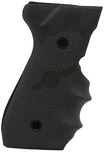 Hogue Empuñadura de goma sobremoldeada para Beretta serie 92 / 96 con ranuras para los dedos, color negro - 92000