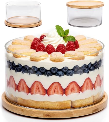 25DOL XXL Extra Large 10 inch Clear Glass Salad Bowl...