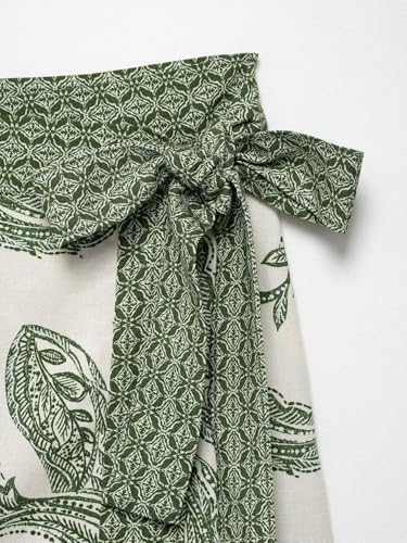 CHARTOU Women Summer Floral Wrap Mini Skirt Boho Tie Side High Waist Beach Short Skirts Vacation Outfits3