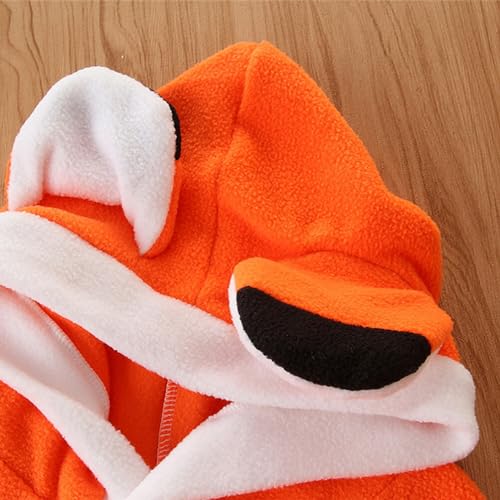 RUKOSU Unisex Baby Boys Girls Fox Hooded Sweatshirt Toddler Hoodies Pullover Tops with Pockets Warm Winter Clothes3