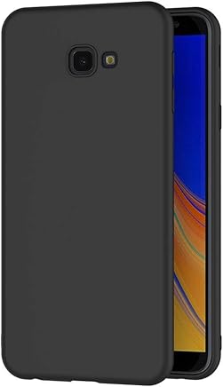 AICEK Funda Samsung Galaxy J4 Plus, Negro Silicona Fundas para Samsung Galaxy J4+ Carcasa Galaxy J4 Plus Negro Silicona Funda Case (6,0 Pulgadas)