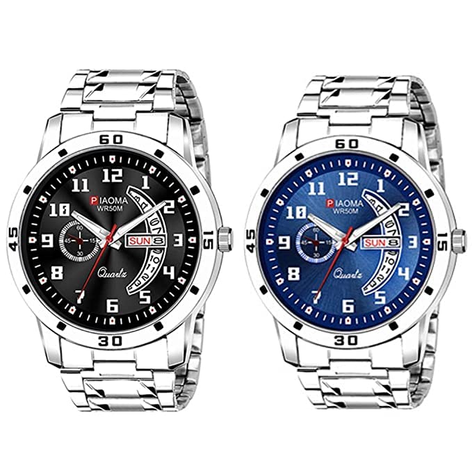 Emmanuel Day & Date Functioning Watch for Boys Blue and Black Combo Analog Watch - for Men (B0C6GKKB13) Amazon Price History, Amazon Price Tracker