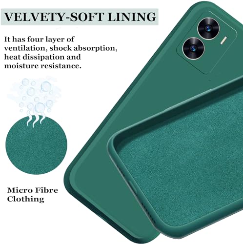 Image of A rtistque Back Cover Case for Vivo T2X / Y56 / Y16 with Camera Protection | Shockproof TPU | Stylish Protective Design | Slim Fit | Ultra Matte | Vivo T2X / Y56 / Y16 Back Cover - Green