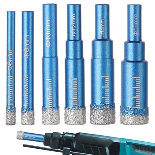 Kit de brocas diamantadas redondas 6 piezas miniatura 2
