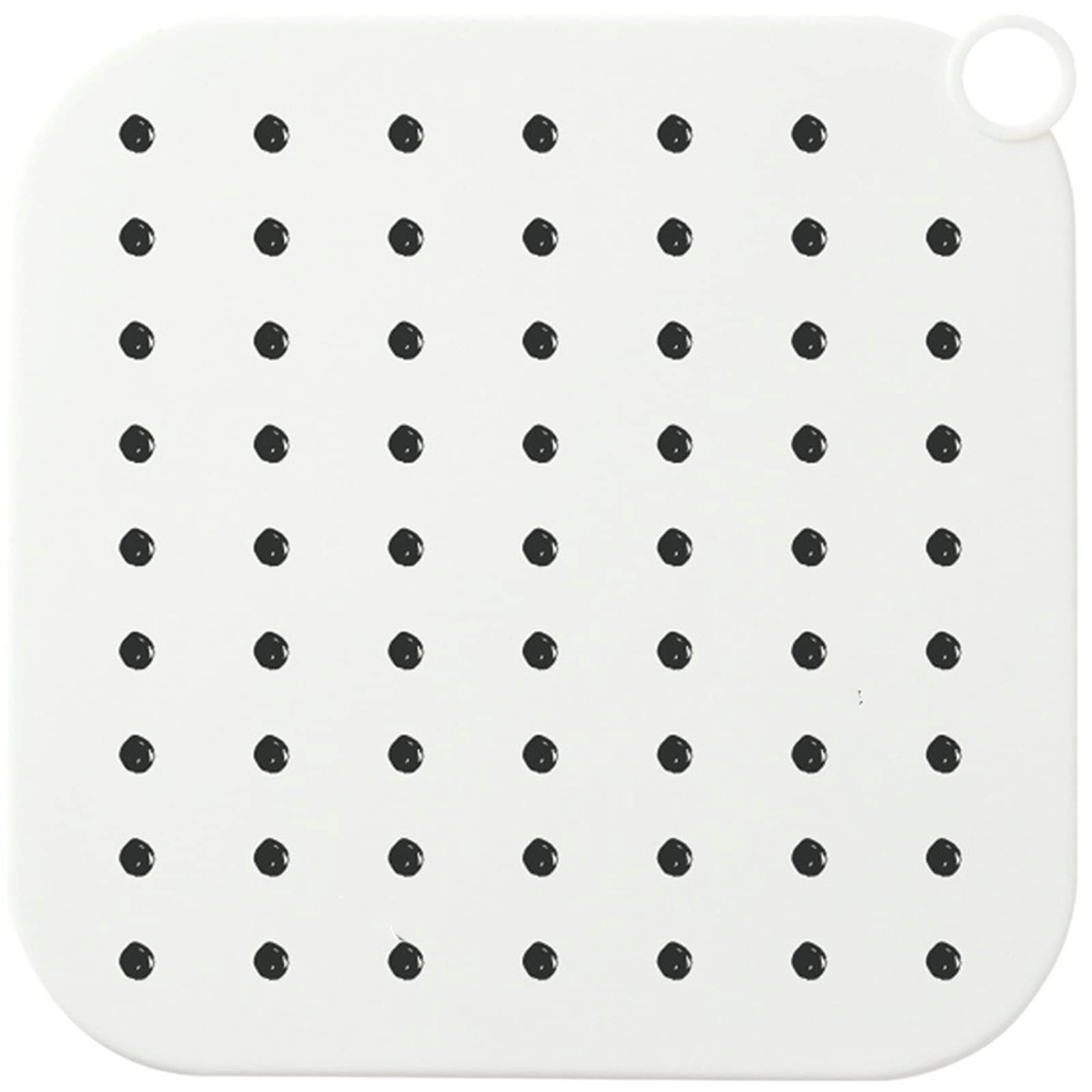 Silicone Floor Drain Cover, Silicone Sink Drain Floor Cover Kitchen Toilet Sewer Deodorant(White)