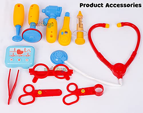 Image of Zest 4 Toyz Doctor Set for Kids Girls with Foldable Suitcase Doctor Playset Doctor Kit Toy for Kids Toys Pretend Play Toys Birthday Gifts for Girls & Boys 3+ (Blue)