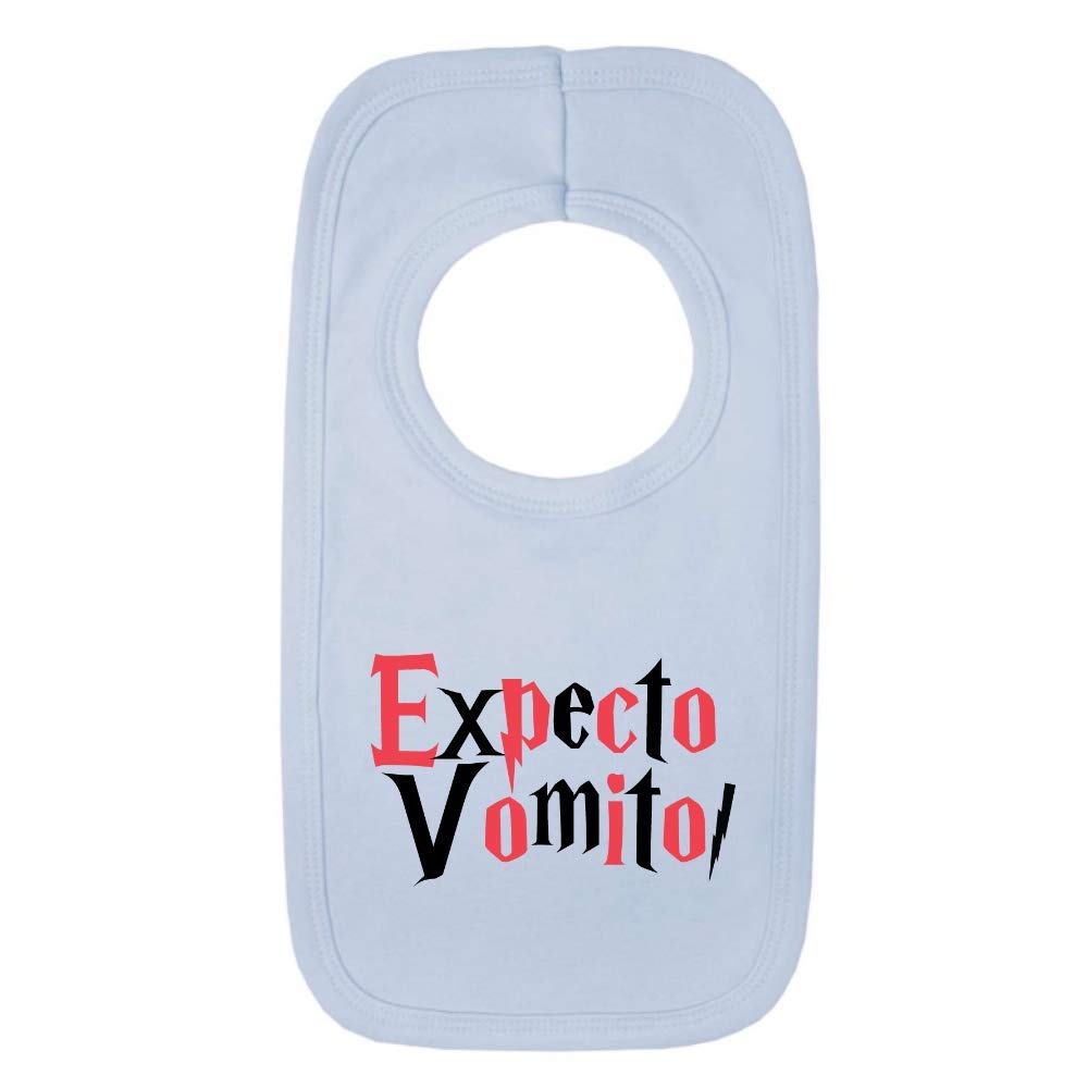 Kickass Tees Expecto Vomito 1 Baby Bib One Size Blue Funny Cute Harry Gift New Baby Boy Potter Present