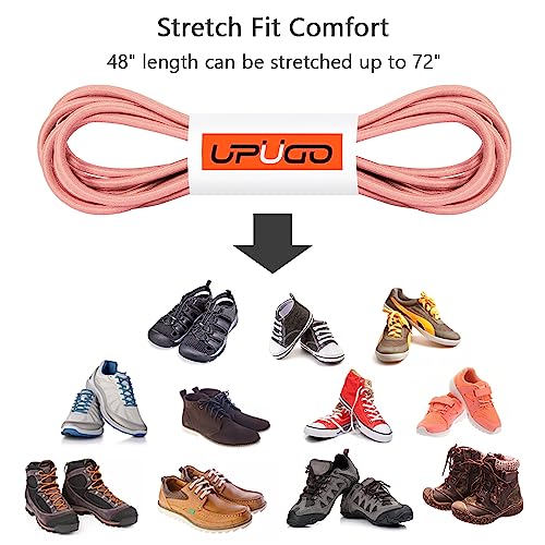 Image of UpUGo Elastic Shoe Laces, No Tie Shoe Laces Tieless for Kids, Adults, Elderly, One Size Fit All