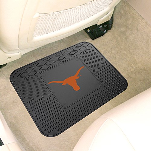 FANMATS 10088 Texas Longhorns Back Row Utility Car Mat - 1 Piece - 14in. x 17in., All Weather Protection, Universal Fit, Molded Team Logo