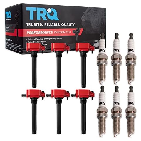 TRQ Ignition Kit Ignition Coil Spark Plugs Compatible with 11-21 Chrysler Dodge 11-20 Jeep 12-20 Ram 11-14 Volkswagen Cover