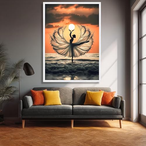 Robe éclaboussée d'eau art mural de prestige pour décoration murale - 2