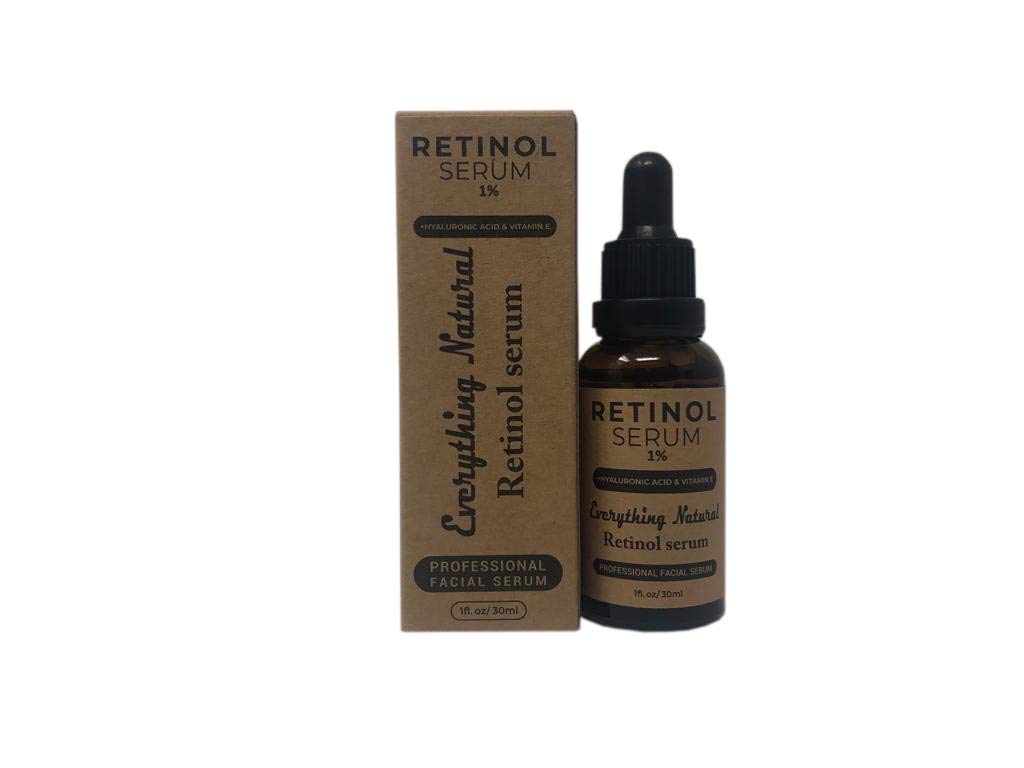 Photo 1 of 2 PCS BUNDLE
Retinol Serum by Everything Natural - 1% Retinol Serum with Hyaluronic acid and Vitamin E and Organic Aloe - Boost Collagen, Reduce Fine Lines, Wrinkles & Dark Spots - Anti-Aging Serum (30ml)