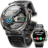 Yxtel Smartwatch Uomo Militare,Orologio Fitness con Chiamate Bluetooth,1.45