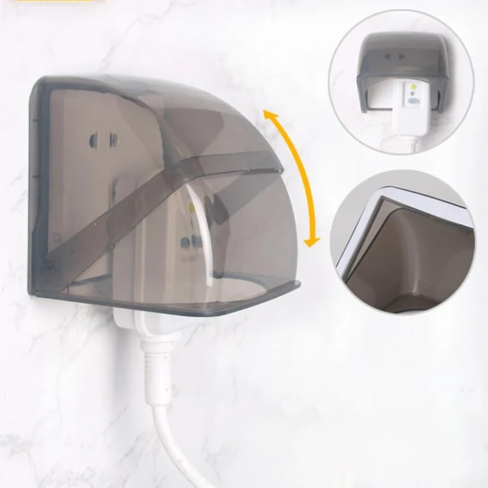 Boîte de prise étanche de type 86 avec housse de protection contre la pluie fabriquée en matériau PC durable (blanc)