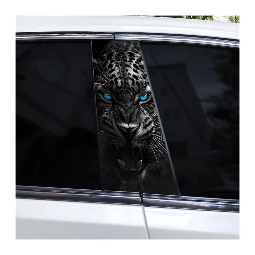 Body Parts 2pcs Animal Leopard Car B-Pillar Waterproof Decal(F)