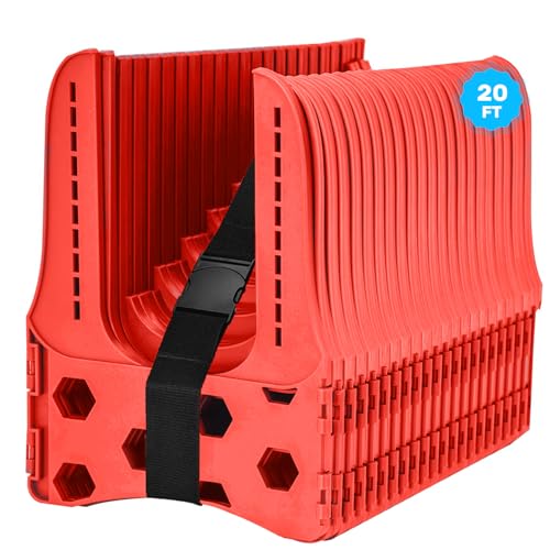 Image of RV Sewer Hose Support 20FT - Heavy-Duty Flexible Design with Deep Cradles & Carry Strap | Compact Folding System | Fits Travel Trailers, Campers & Motorhomes | Fast Setup & Smooth Drainage