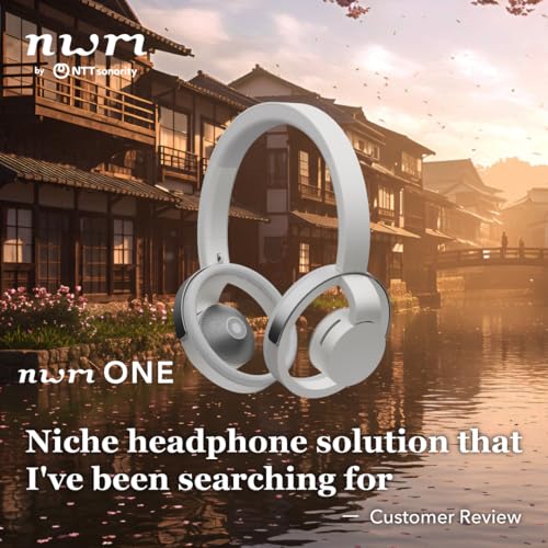 Image of nwm ONE Wireless Headphones Open Ear | Prevents Sound Leakage with PSZ Technology (Bone Conduction Alternative) | Bluetooth 5.3 | Multipoint | 20-Hour Battery Life with Microphone | Light Gray