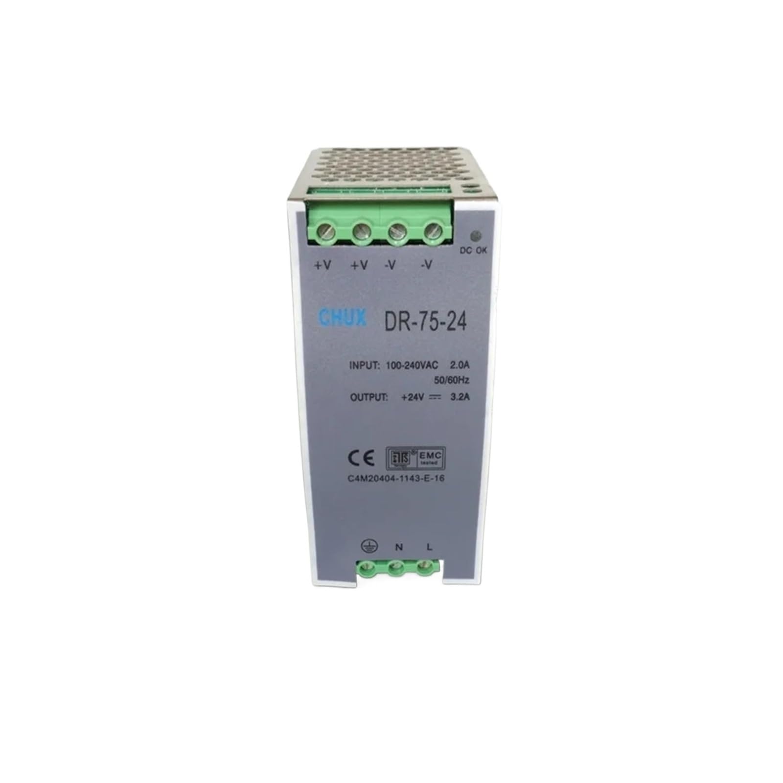 Fuente de alimentación conmutada de 75W y 24V CC, Carril de Entrada de 220VAC, CA, CC, DR-75W-24, Fuente de alimentación LED única