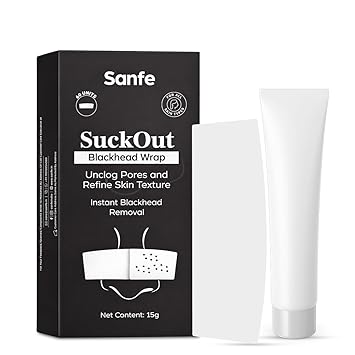 Sanfe SuckOut Blackhead Wrap for Clear Skin | Blackhead Removal | Cream + 60 Sheets | Skin Treatment Mask