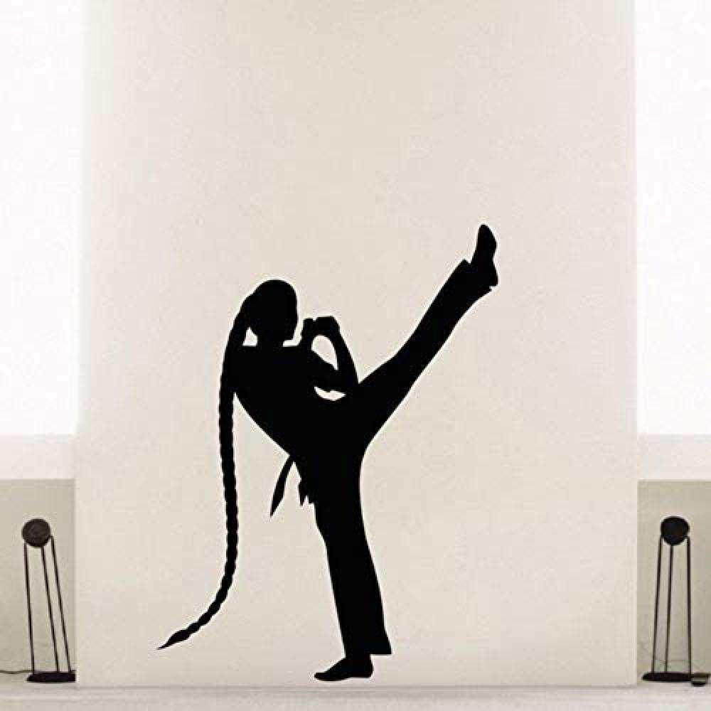 Amazon Hnzyf ビニールデカールジムスポーツ格闘技空手装飾壁紙用ジムルームポスター用寝室用リビングルームソファ42 57センチ ウォールデコ