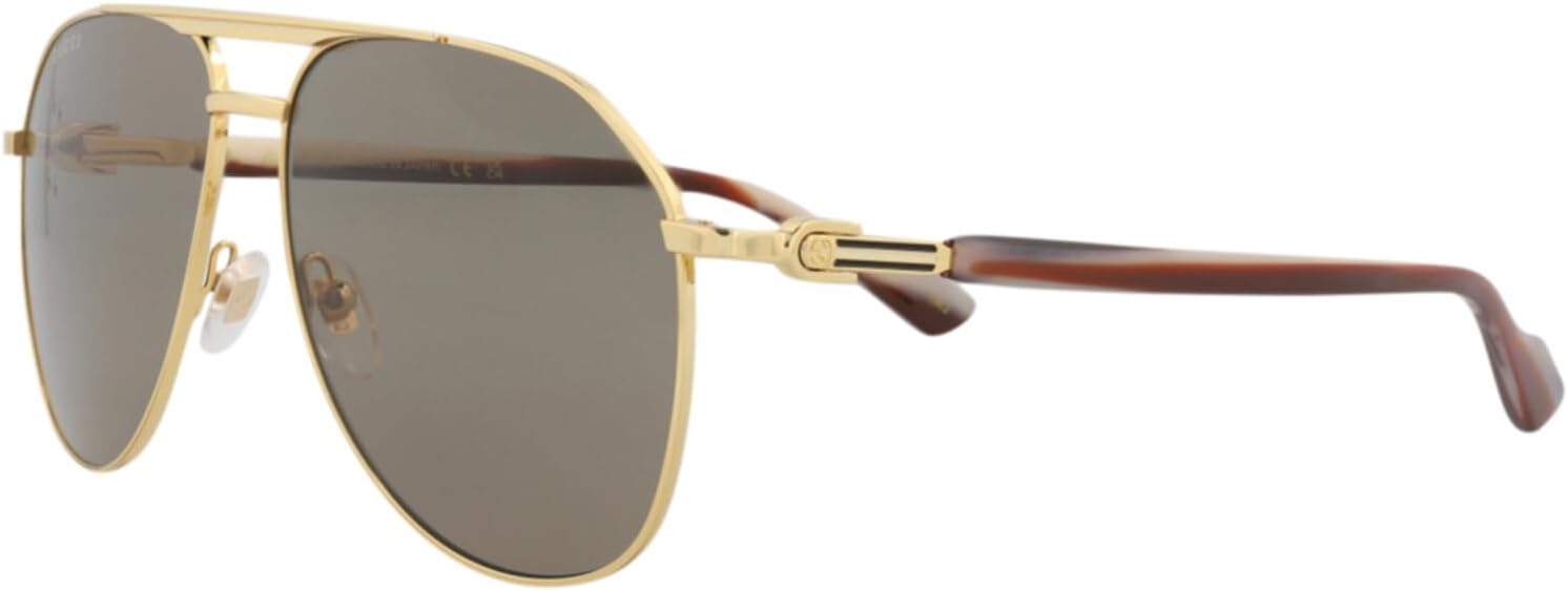 Gucci Aviator-Frame Metal Sunglasses - Image 2