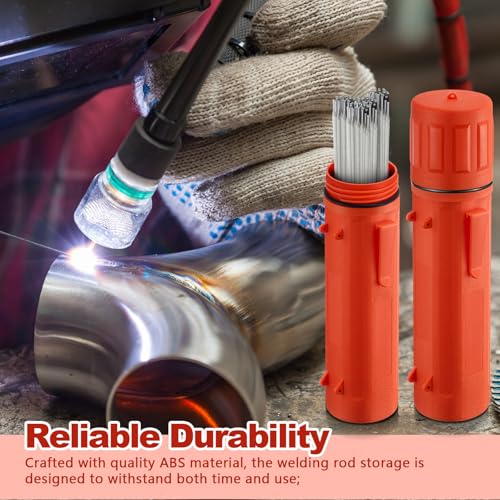 Image of Zonon 4 Pcs Welding Rod Storage Tube 14 Inch Tig Rod Holder, Orange