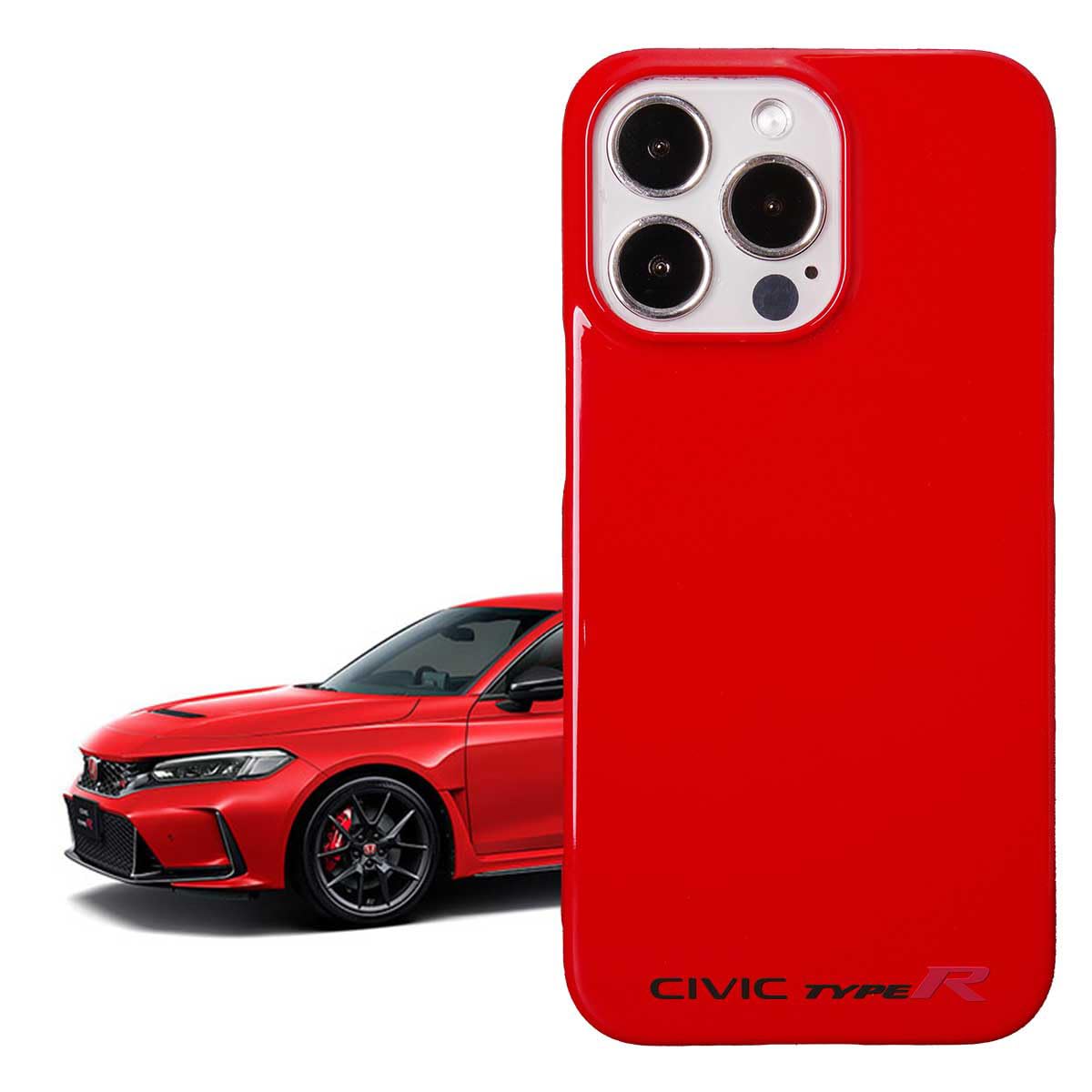 ホンダシビックタイプR FK8Front.ver国産本革手帳型iPhoneケース