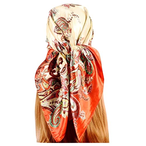 YOLAI Large Square Head Scarf Silk Feeling Neck Scarves Hair Sleeping Wrap Lightweight Headscarf For Women