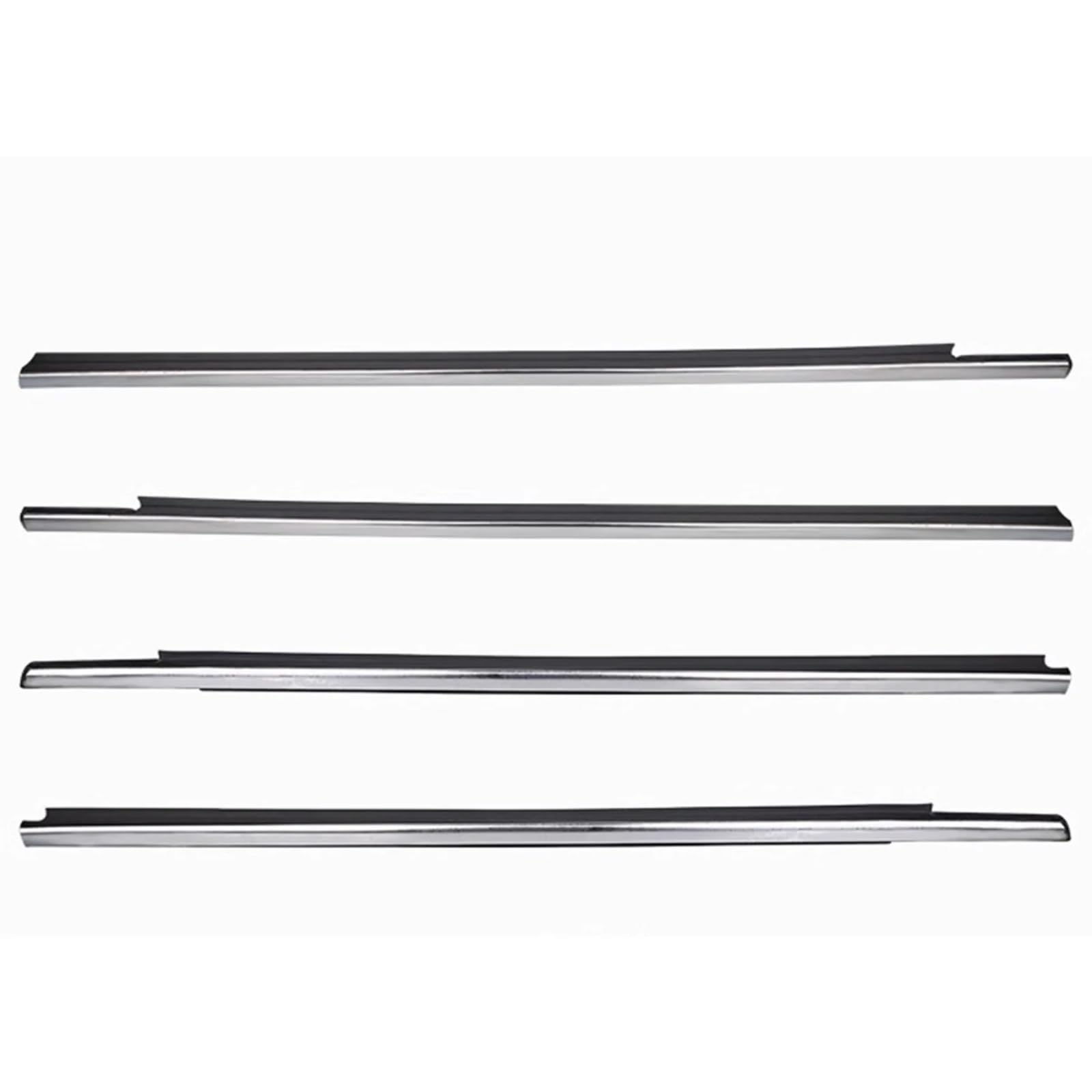 Glilar Chrome Automotive Window Seals Compatible With Peugeot 301 2013-2017 4Pcs Car Outer Door Window Moulding Trim Weatherstrip Seal Belt(Chrome)