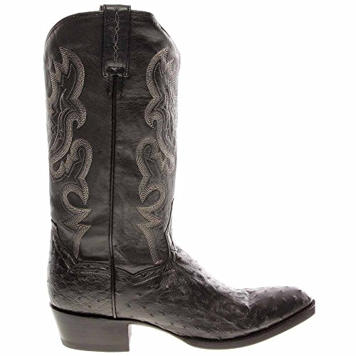 Image of Dan Post Mens Tempe Ostrich Embroidered Pull On Round Toe Dress Boots - Brown
