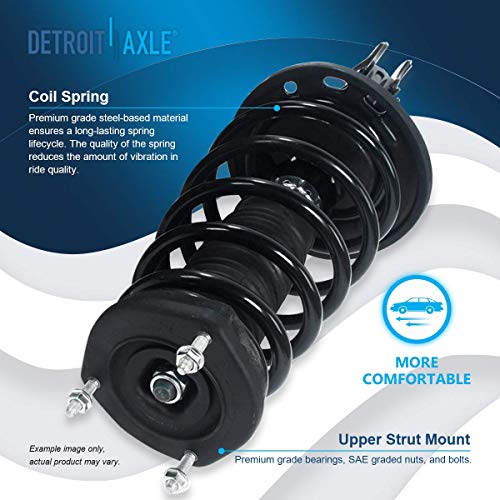 Image of Detroit Axle - 2 Rear Struts for 2004 2005 2006 Toyota Camry Solara Lexus ES330 Complete Struts with Coil Spring Replacement Quick Install Ready Strut Shock Assembly