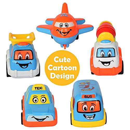 Image of MiniExplorer Unbreakable Pull Back Vehicles| Push and Go Crawling Toy for Kids & Children, Power Friction Cars for 3+ Years Old Boys|Girls - Set of 7,Multicolor
