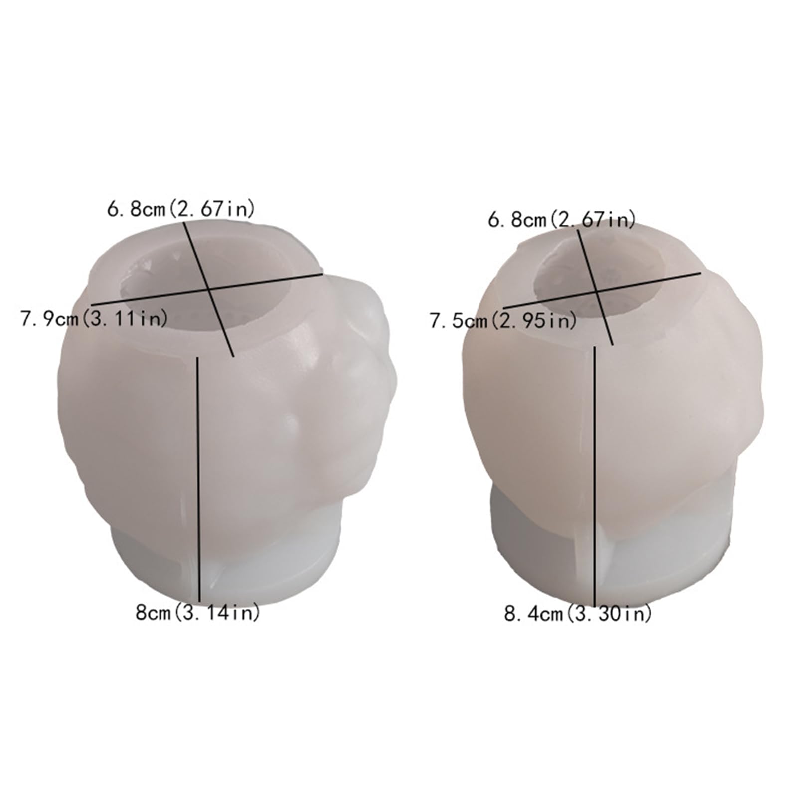 Lot de 2 moules en silicone en forme d'œuf 3D en forme de lapin pour bougies, chocolats, bonbons faits à la main