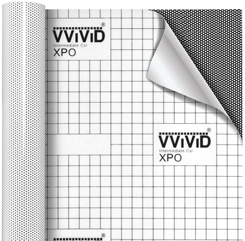Image of VViViD Perforated White One Way Vinyl Window Tinting Sheets - Adhesive Tint for Windows, Cars, Homes & Offices (25ft x 4.5ft)